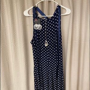 Navy Blue polka dot dress